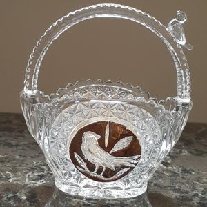 Vintage Hofbauer Byrdes Crystal Collection Basket